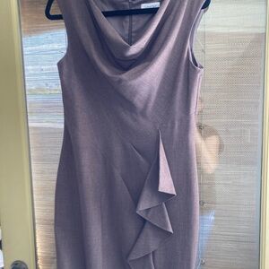 Calvin Klein taupe sheath style dress